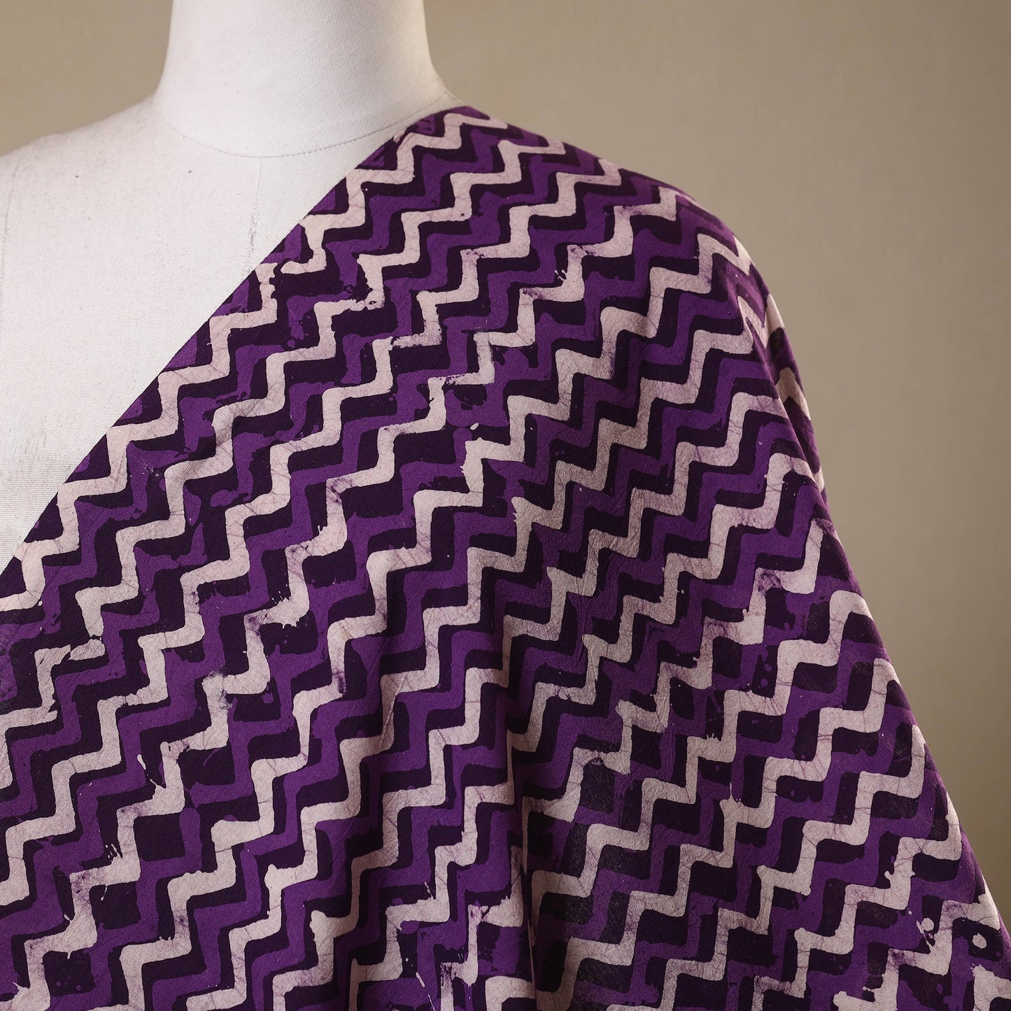 Purple - kutch batik cotton fabric 66 - handcrafted