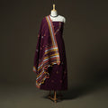 Kutch bhujodi handloom kala cotton 3pc unstitched dress