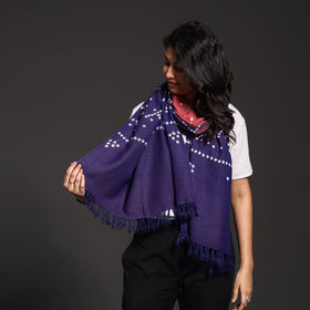 Buy Kutch Handwoven Bagida Merino Wool Bandhani Stole