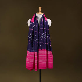 Kutch handwoven merino wool tie-dye bandhani shawl 12