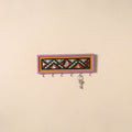 Kutch mud mirror work lippan art key holder (4 x 12 in) 19
