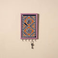 Kutch mud mirror work lippan art key holder (9 x 6 in) 40