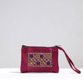  Kutch Pakko Hand Embroidery Mirror Work Mashru Silk Mobile Pouch 95 Online l iTokri.com