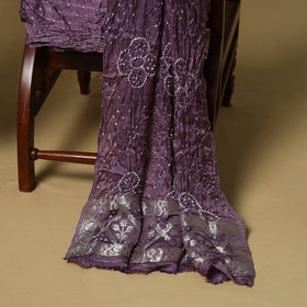 Kutch tie-dye bandhani modal silk meenakari zari work 3pc