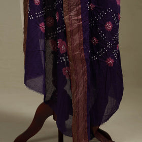 Kutch tie-dye cotton bandhani dupatta 01 - handcrafted