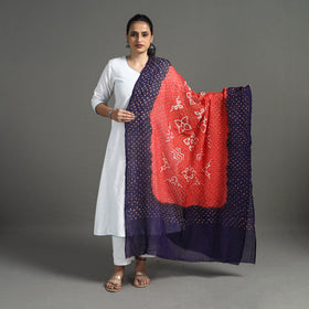 Buy Purple Kutch Bandhani Dupatta Online in India