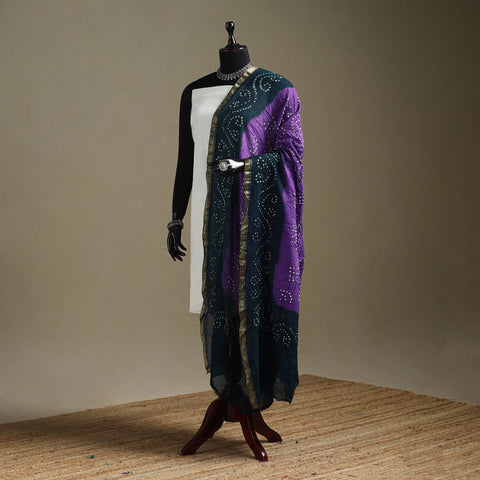Kutch tie-dye cotton bandhani dupatta with border 40