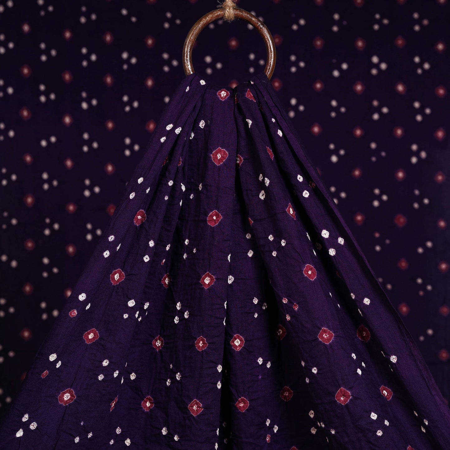 Kutch tie-dye cotton bandhani fabric 03 - handcrafted