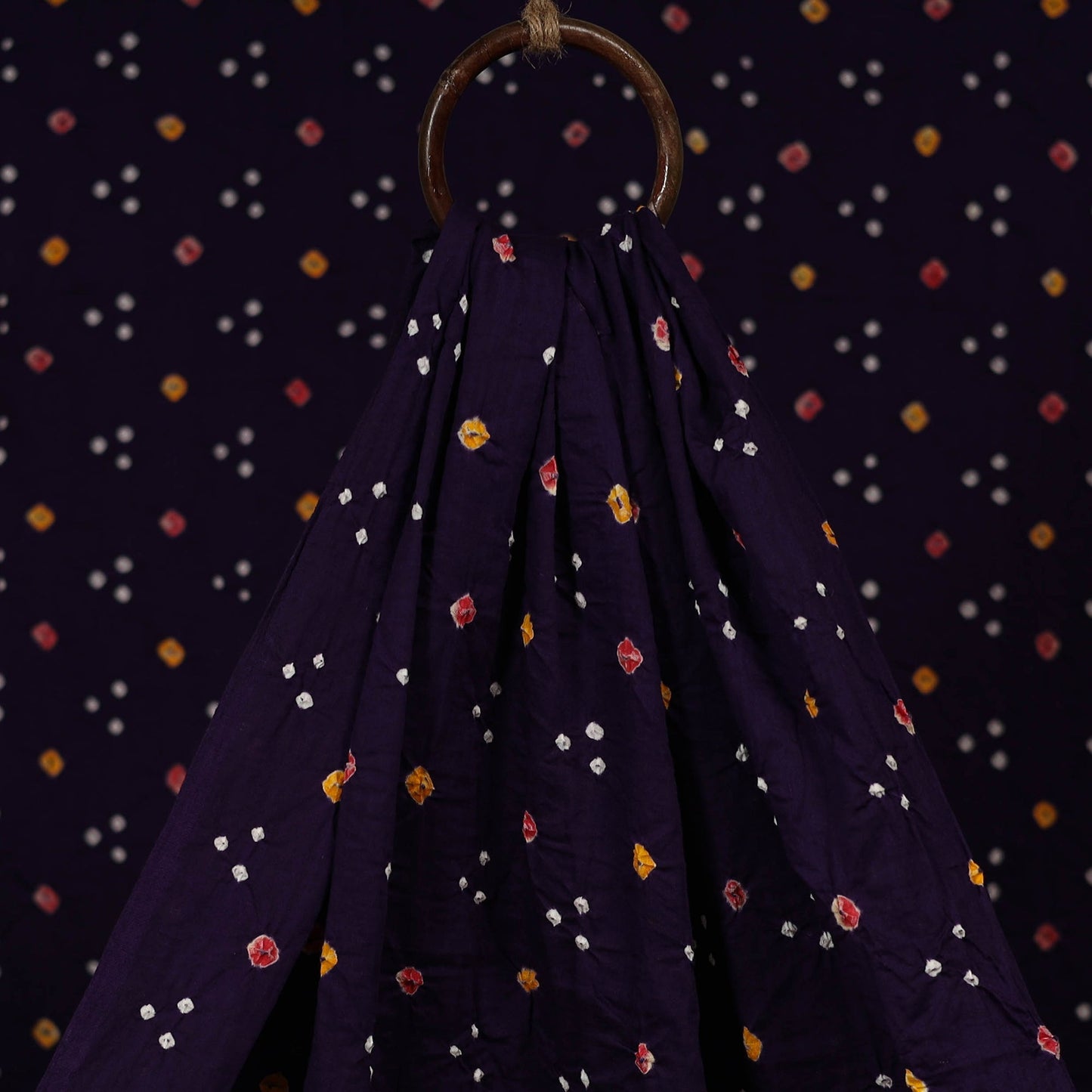 Kutch tie-dye cotton bandhani fabric 03 - handcrafted