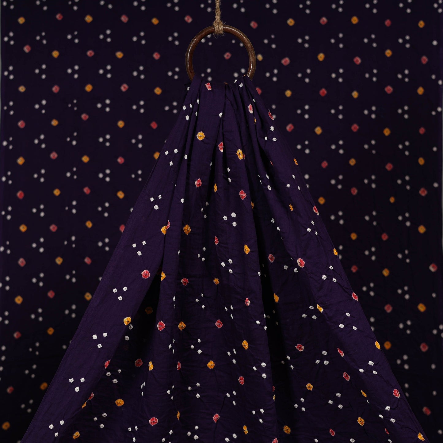 Kutch tie-dye cotton bandhani fabric 03 - handcrafted