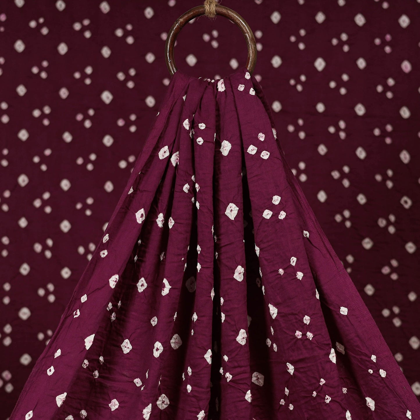 Kutch tie-dye cotton bandhani fabric 11 - handcrafted