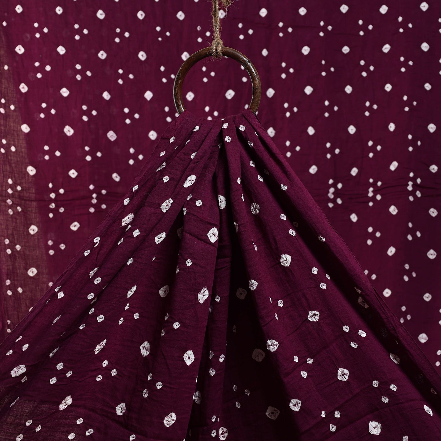 Purple - kutch tie-dye cotton bandhani fabric 18