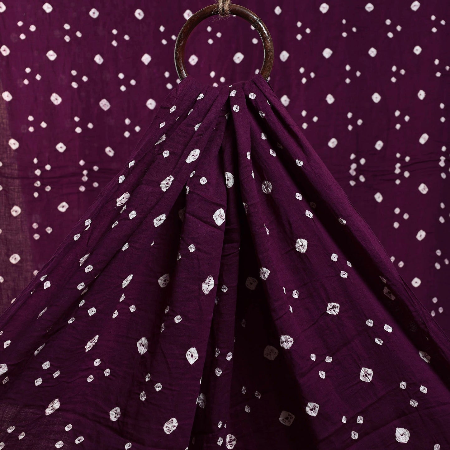 Purple - kutch tie-dye cotton bandhani fabric 18
