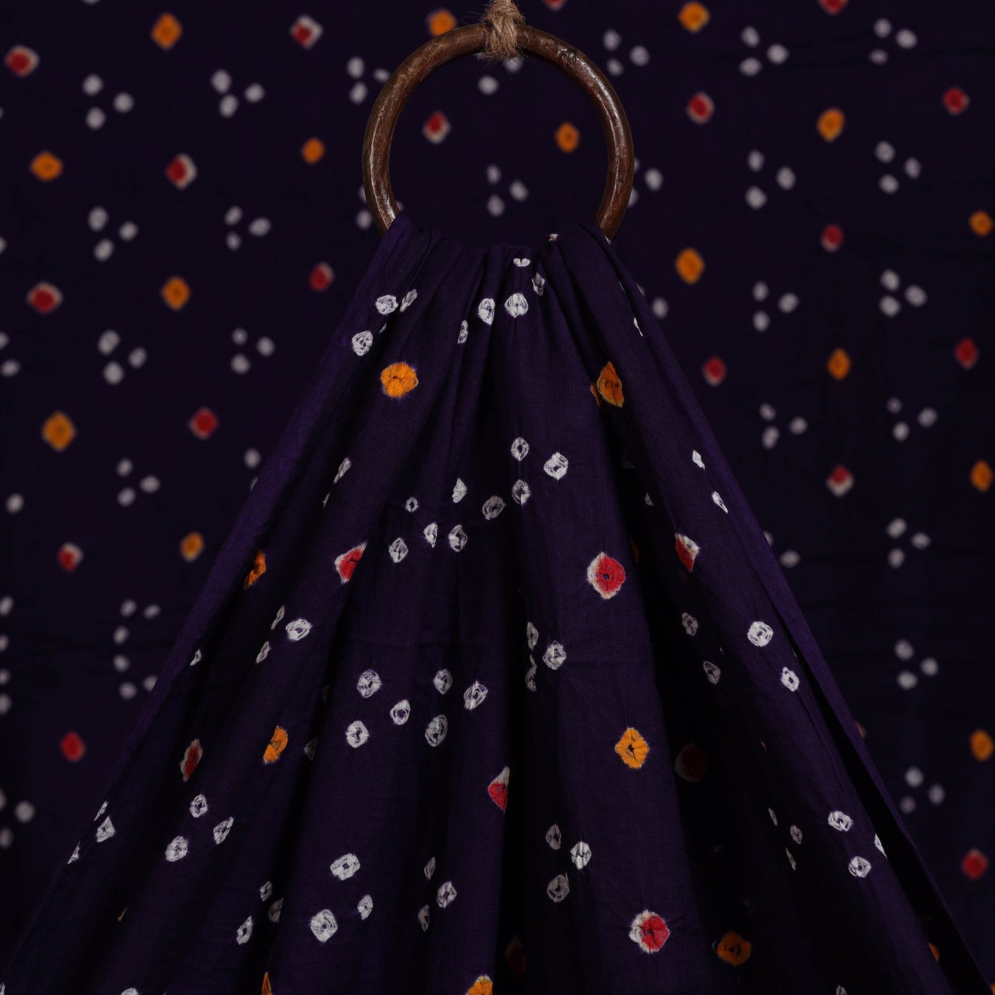 Kutch tie-dye cotton bandhani fabric 20 - handcrafted