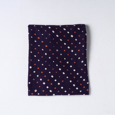  Purple Kutch Tie-Dye Cotton Bandhani Precut Fabric