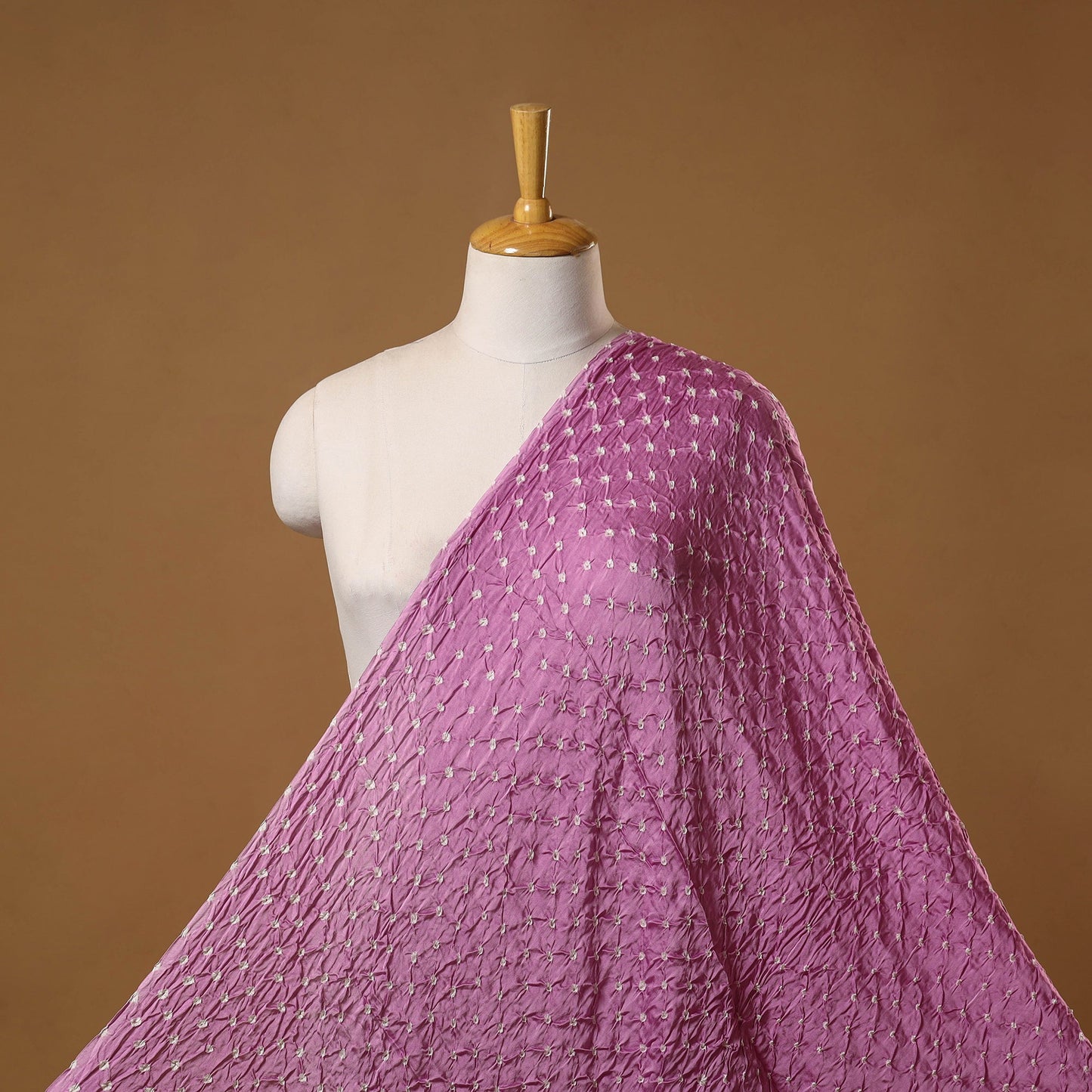 Kutch tie-dye modal silk bandhani fabric 01 - handcrafted