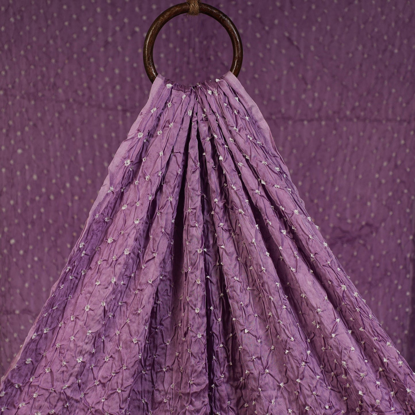 Kutch tie-dye modal silk bandhani fabric 07 - handcrafted