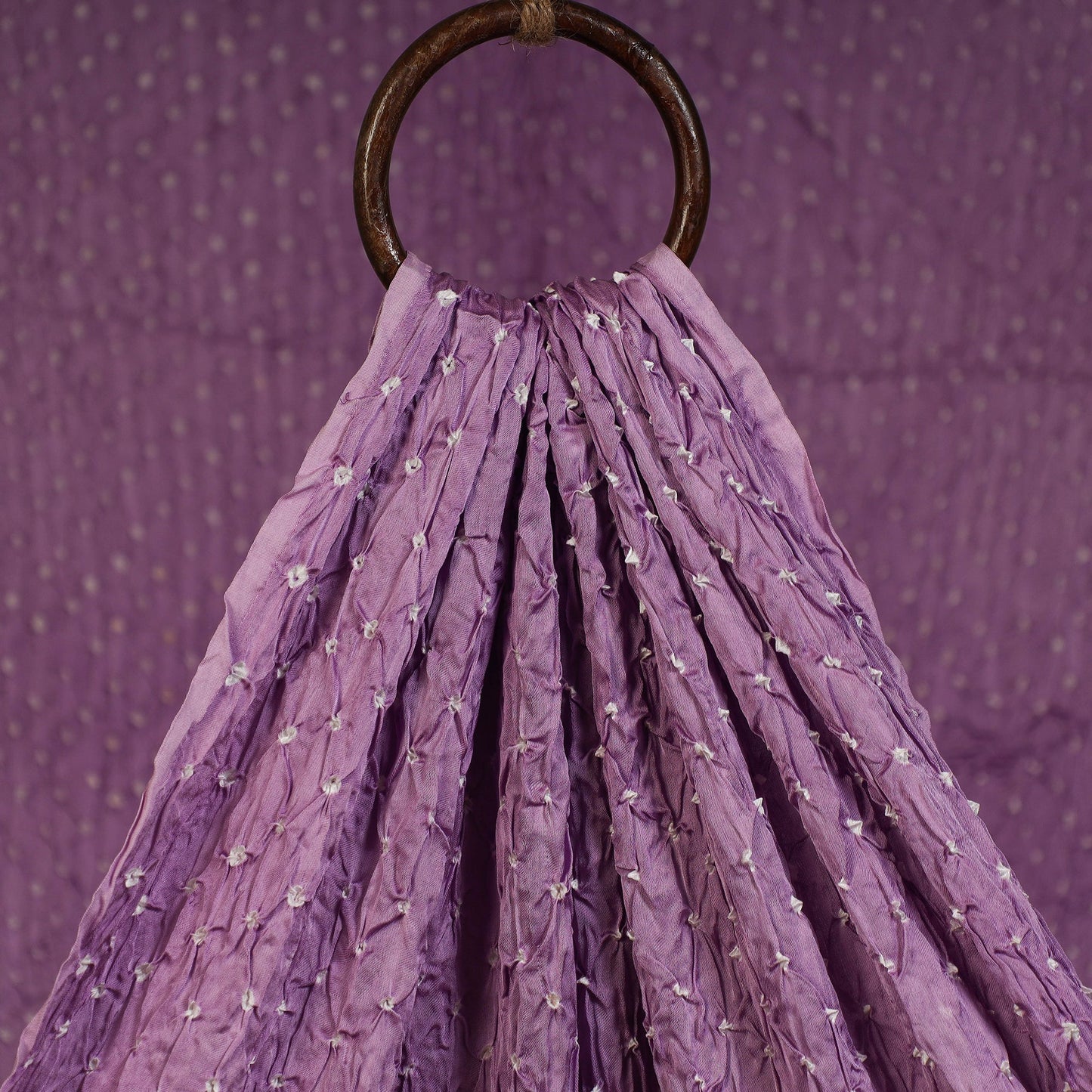 Kutch tie-dye modal silk bandhani fabric 07 - handcrafted