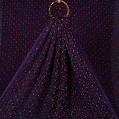 Kutch tie-dye modal silk bandhani fabric 18 - handcrafted