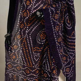 Purple Kutch Tie-Dye Mul Cotton Bandhani Dupatta