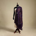 Purple - kutch tie-dye mul cotton bandhani dupatta 24