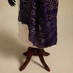 Purple - kutch tie-dye mul cotton bandhani dupatta 46