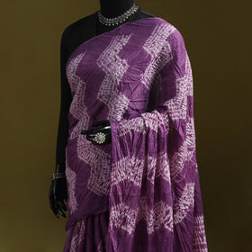 Kutch tie-dye pure cotton shibori saree 24 - handcrafted