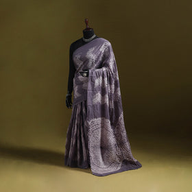 Kutch tie-dye pure cotton shibori saree 29 - handcrafted