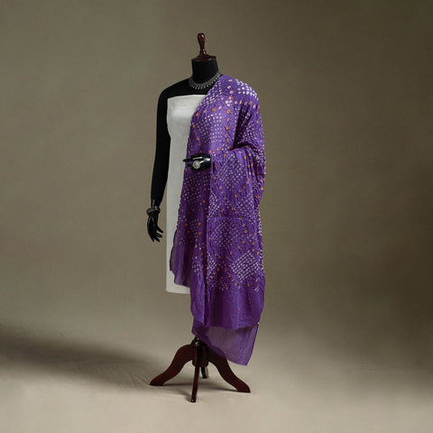 Kutch tie-dye mul cotton bandhani dupatta 05 - handcrafted