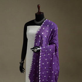 Kutch tie-dye mul cotton shibori bandhani dupatta 21