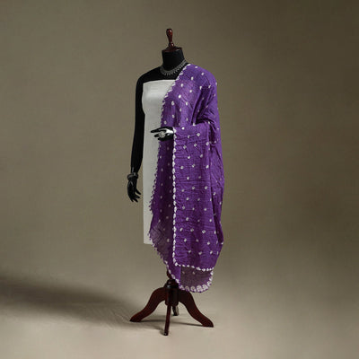 Kutch tie-dye mul cotton shibori bandhani dupatta 21