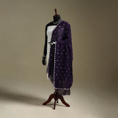 Kutch tie-dye mul cotton shibori bandhani dupatta 44