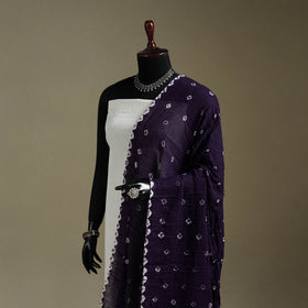 Kutch tie-dye mul cotton shibori bandhani dupatta 44