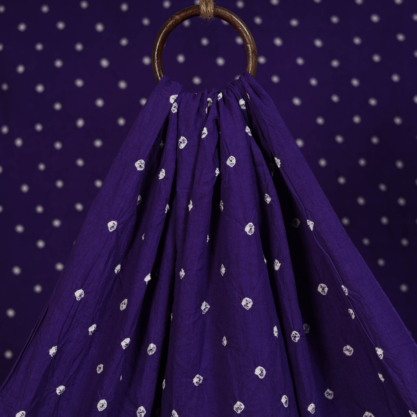 Kutch tie-dye pure mul cotton bandhani fabric 18