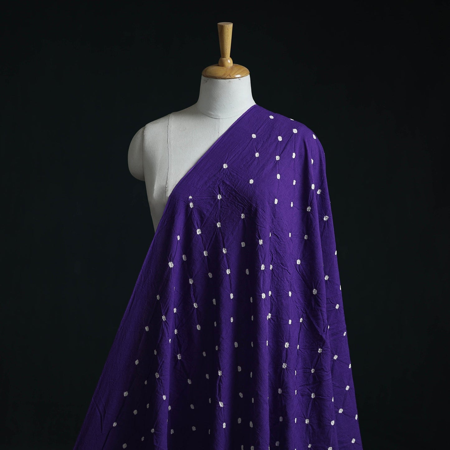 Kutch tie-dye pure mul cotton bandhani fabric 18