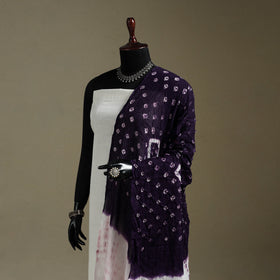 Kutch tie-dye mul cotton shibori bandhani dupatta 26