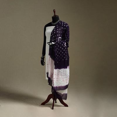 Kutch tie-dye mul cotton shibori bandhani dupatta 26