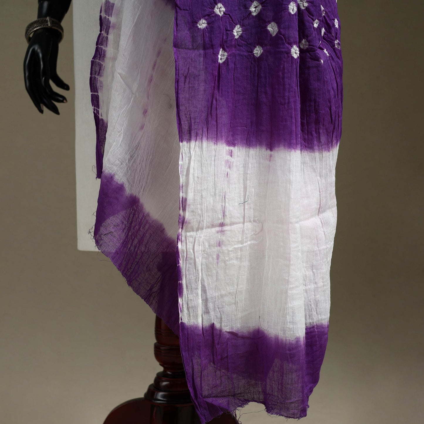 Kutch tie-dye mul cotton shibori bandhani dupatta 39