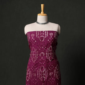 Kutch tie-dye satin cotton bandhani 3pc unstitched dress