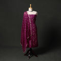 Kutch tie-dye satin cotton bandhani 3pc unstitched dress