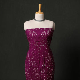 Kutch tie-dye satin cotton bandhani 3pc unstitched dress