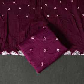 Kutch tie-dye satin cotton bandhani 3pc unstitched dress
