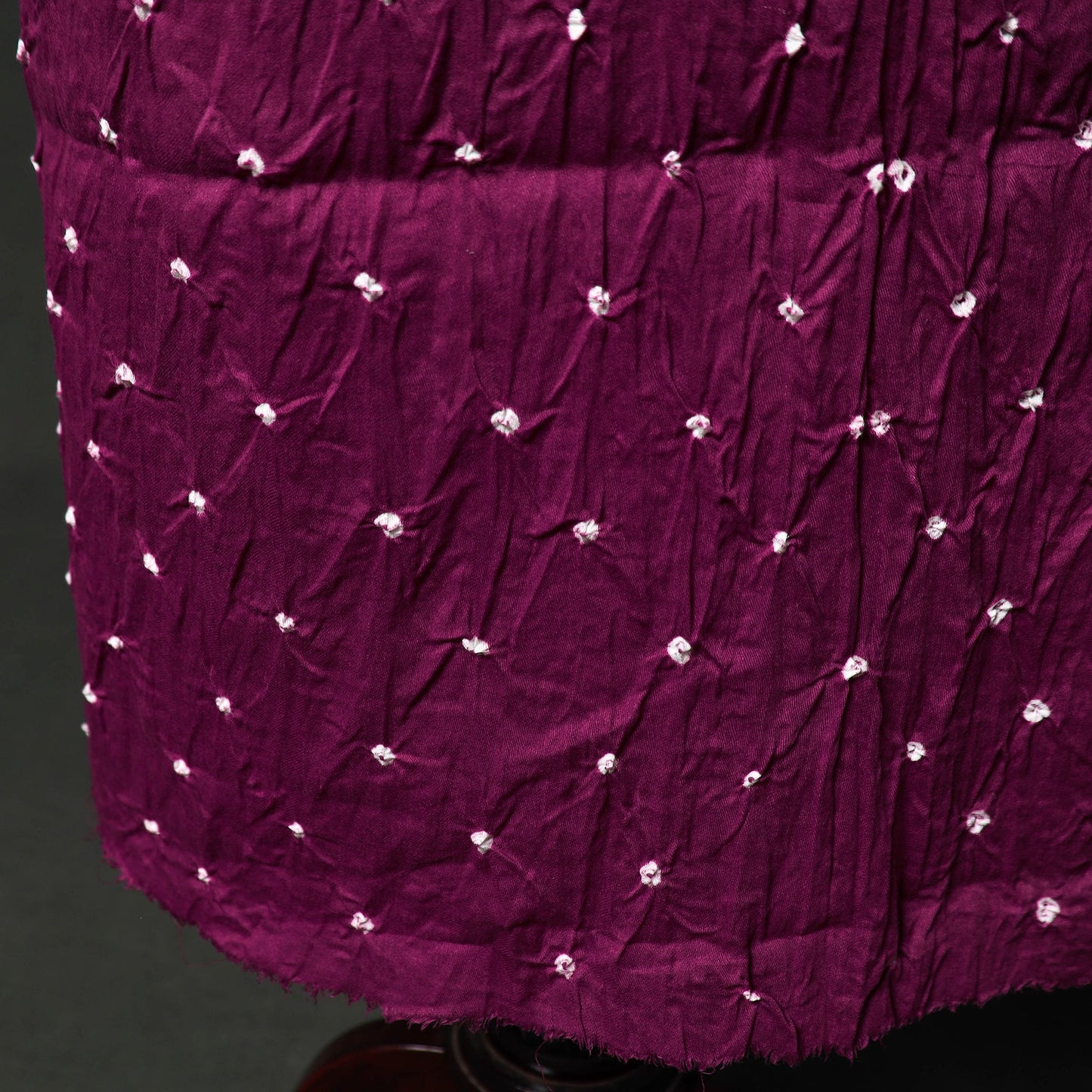 Kutch tie-dye satin cotton bandhani 3pc unstitched dress