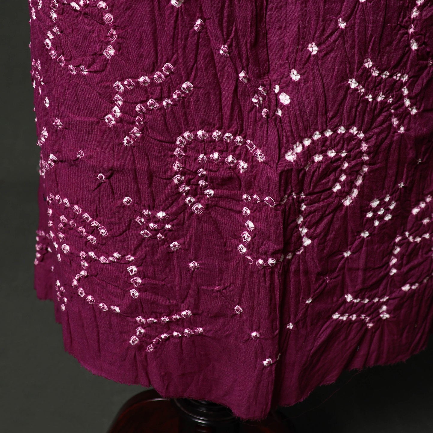 Kutch tie-dye satin cotton bandhani 3pc unstitched dress
