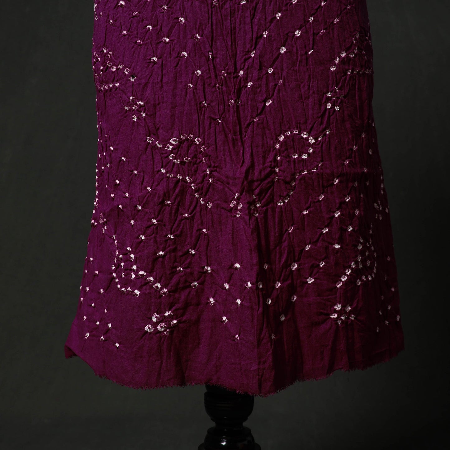 Kutch tie-dye satin cotton bandhani 3pc unstitched dress