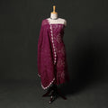 Kutch tie-dye satin cotton bandhani 3pc unstitched dress