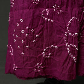 Kutch tie-dye satin cotton bandhani 3pc unstitched dress