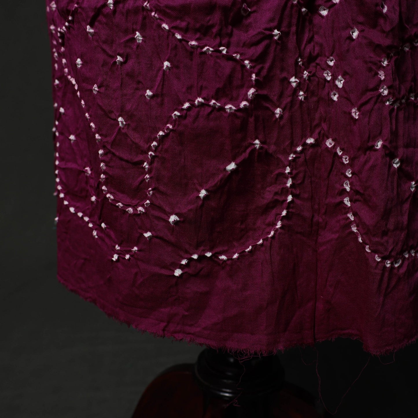 Kutch tie-dye satin cotton bandhani 3pc unstitched dress