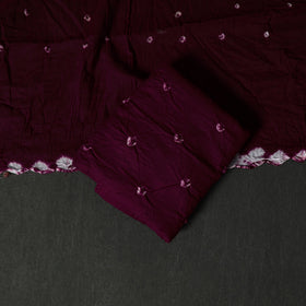 Kutch tie-dye satin cotton bandhani 3pc unstitched dress