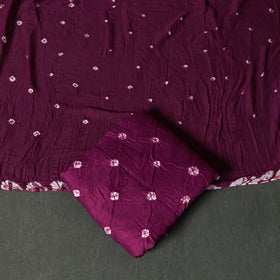 Kutch tie-dye satin cotton bandhani 3pc unstitched dress